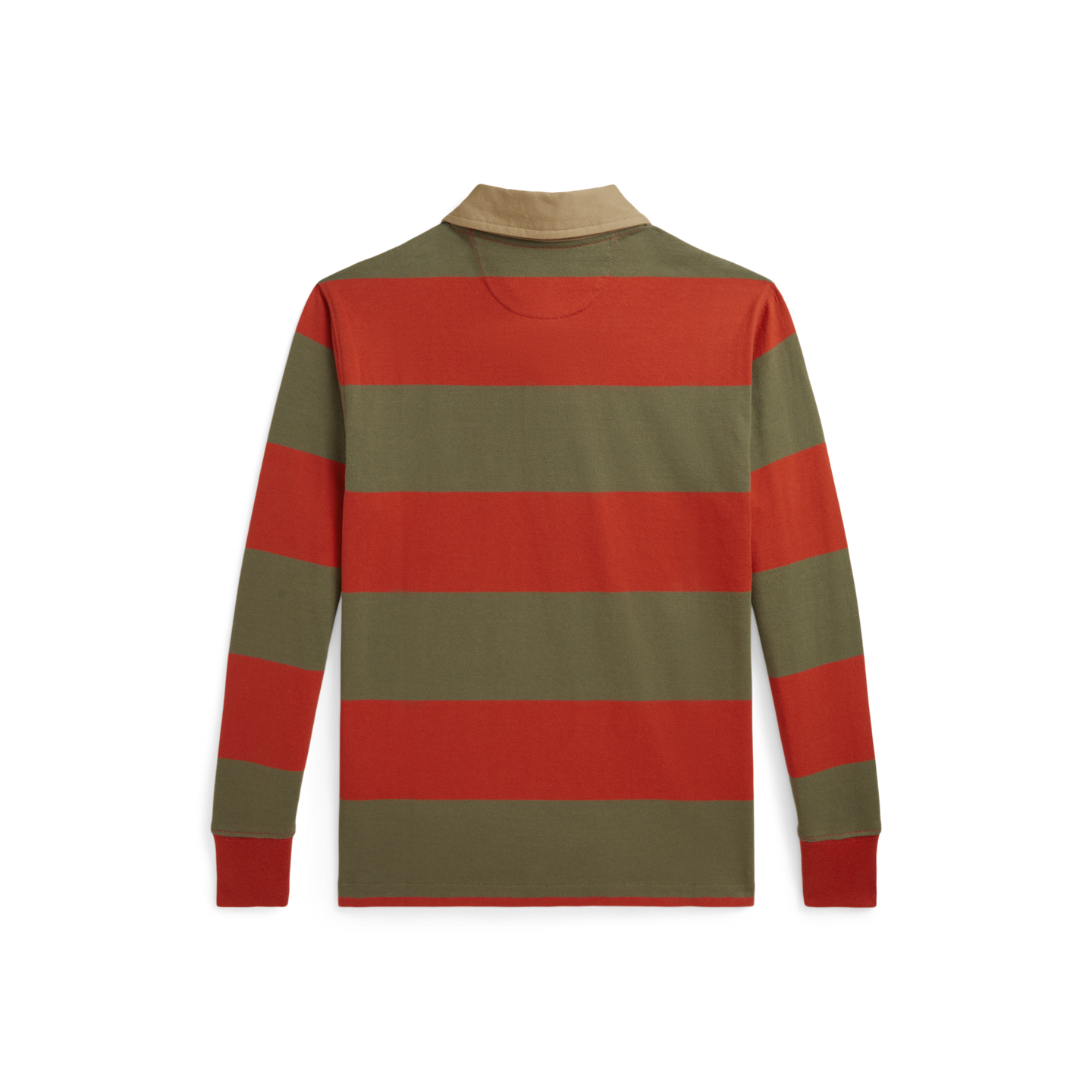 Детская рубашка Ralph Lauren Polo Bear Cotton Rugby, цвет: Оранжевый разноцветный — фото 1