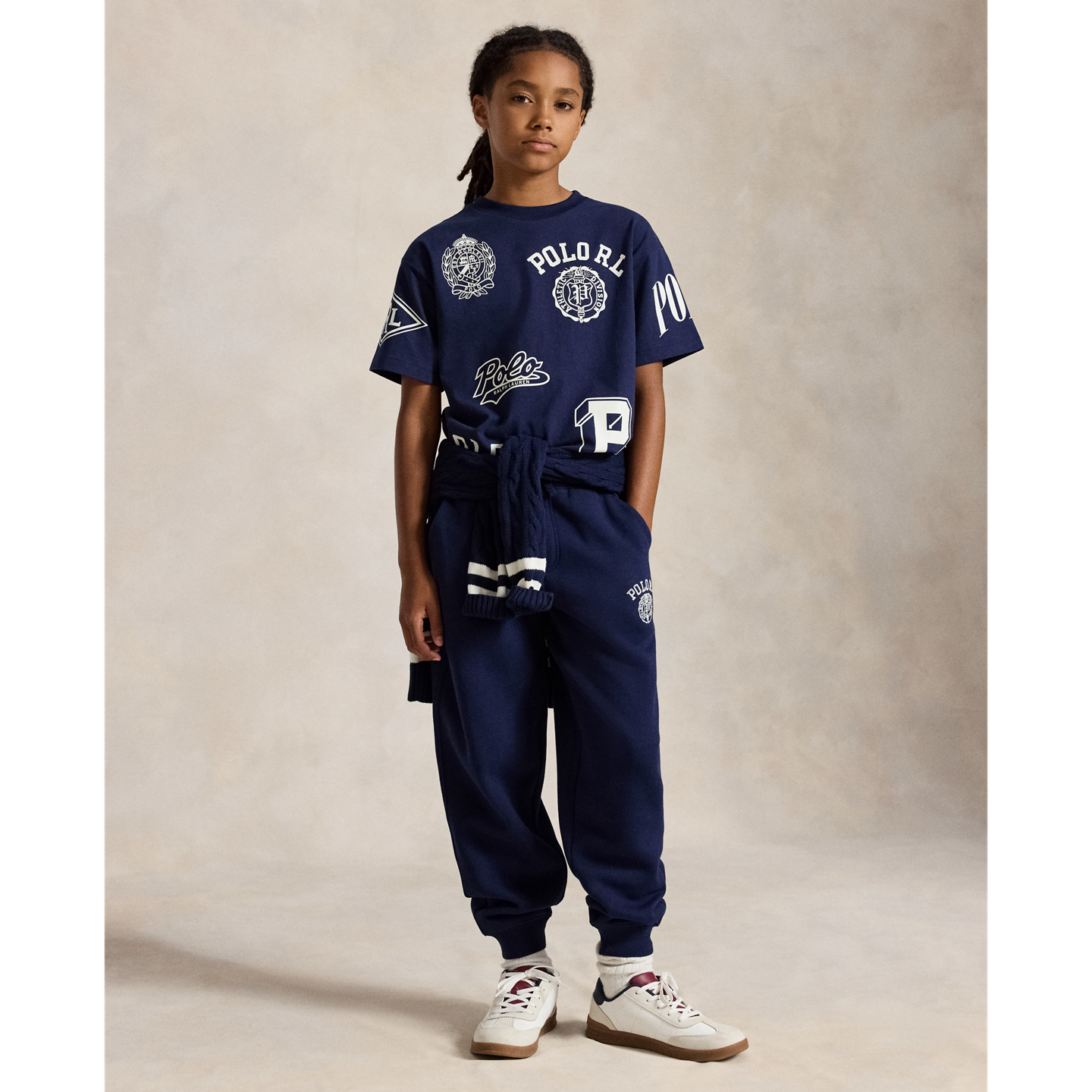 Детская футболка Ralph Lauren Big Fit Cotton Graphic, цвет: Тёмно-синий — фото 2