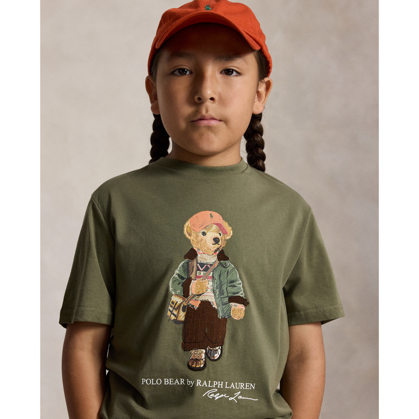 Детская футболка Ralph Lauren Polo Bear Cotton Jersey, цвет: Оливковый — фото 3
