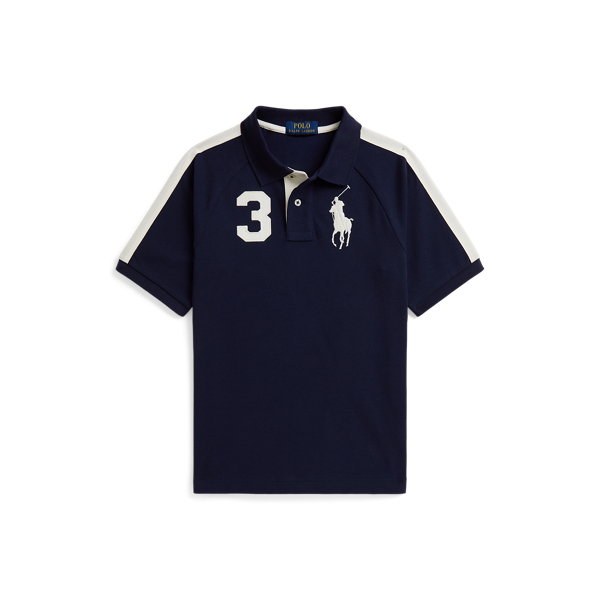 Refined Navy Big Pony Cotton Mesh Polo Shirt Boys 8-20 2