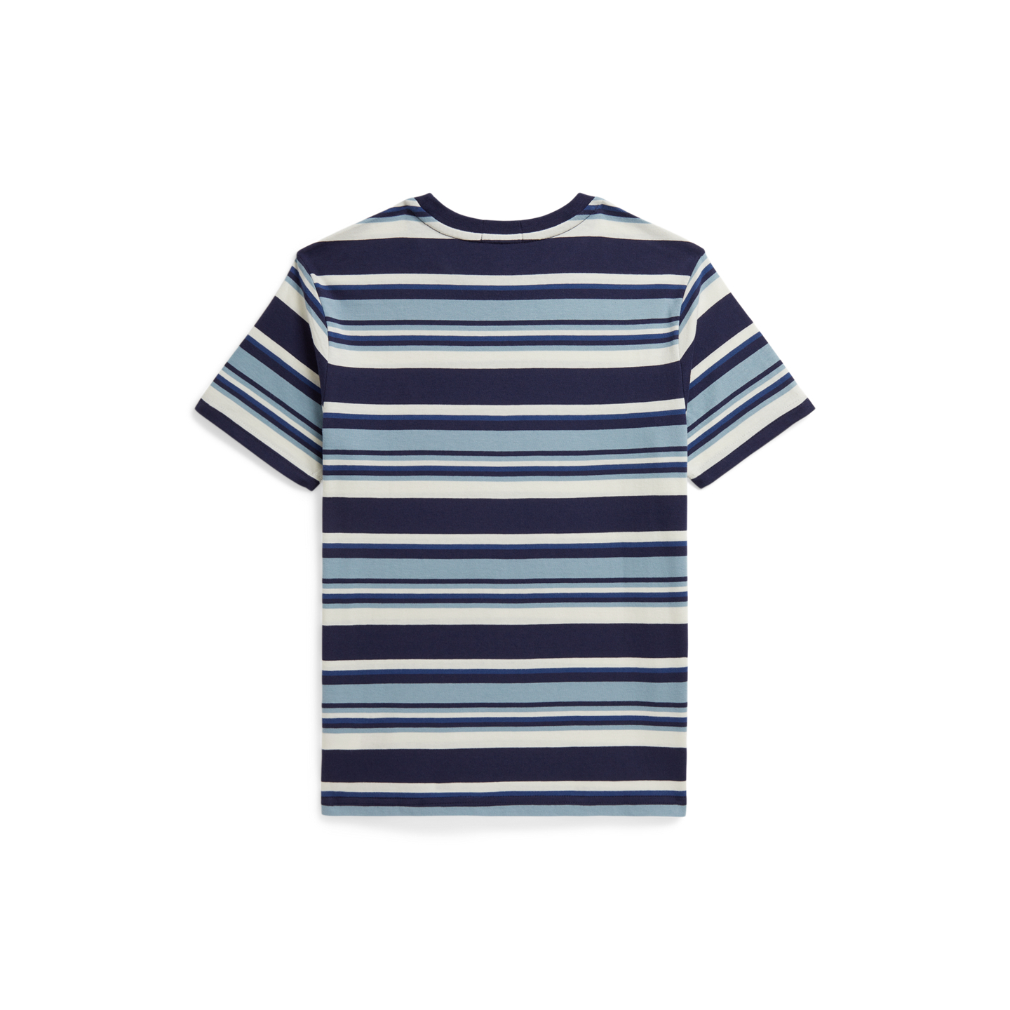 Детская футболка Ralph Lauren Striped Cotton Jersey, цвет: Кобальтовый разноцветный — фото 1