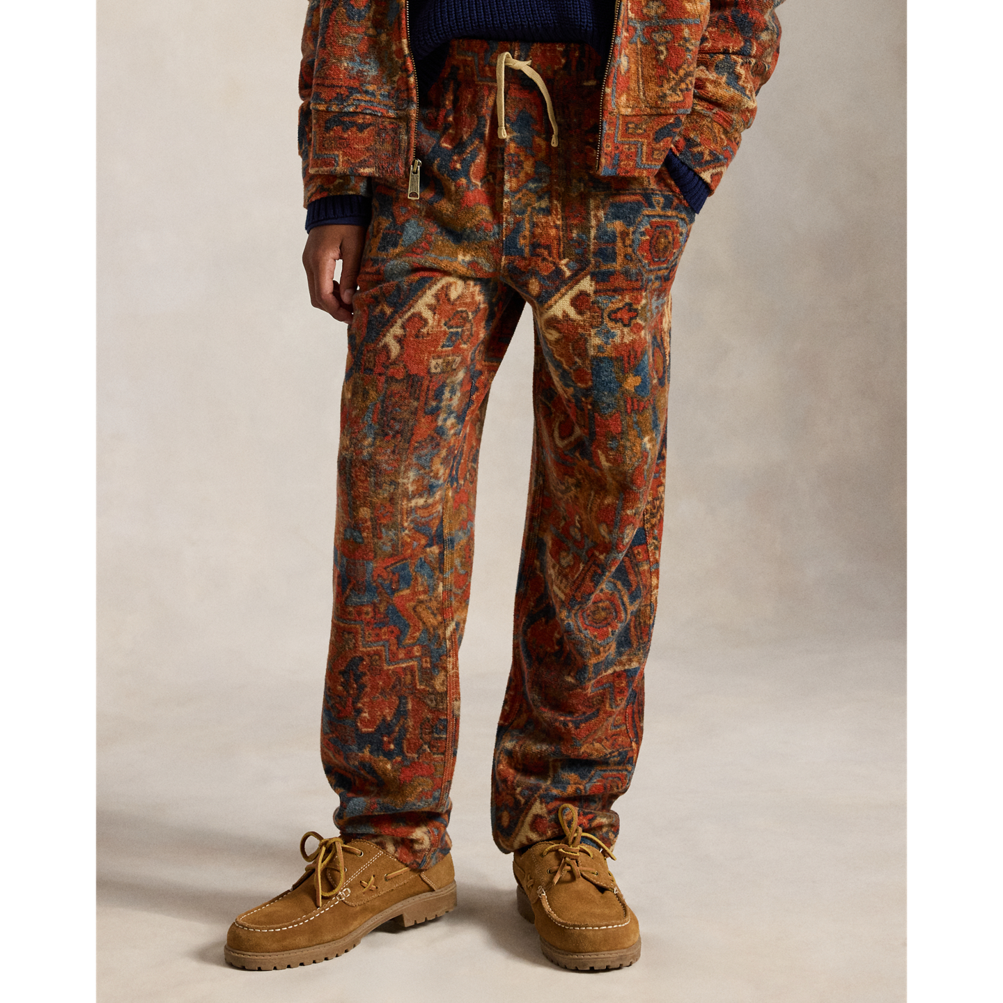 Детские брюки Ralph Lauren Reverse-Fleece Drawstring, цвет: Briarcliff Garden — фото 2