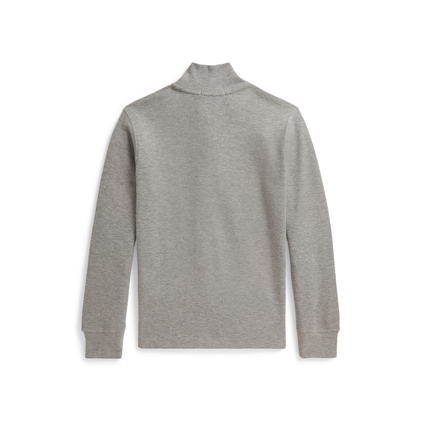 Детский свитер Ralph Lauren Estate-Rib Quarter-Zip Pullover, цвет: Меланжевый — фото 1