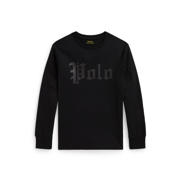 Polo Black Logo Cotton Long-Sleeve Tee Boys 8-20 1