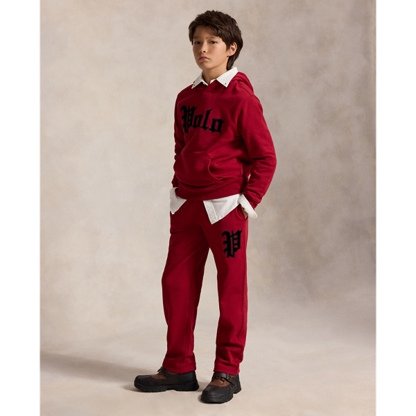 Velvet-Logo Fleece Hoodie
