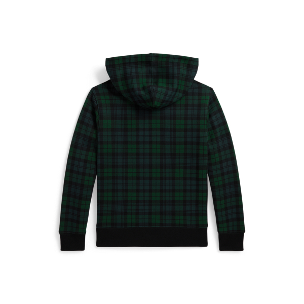 Triple-Pony Plaid Fleece Hoodie