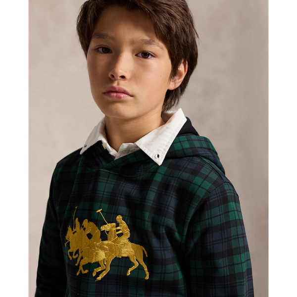 Sudadera de felpa con caballo triple