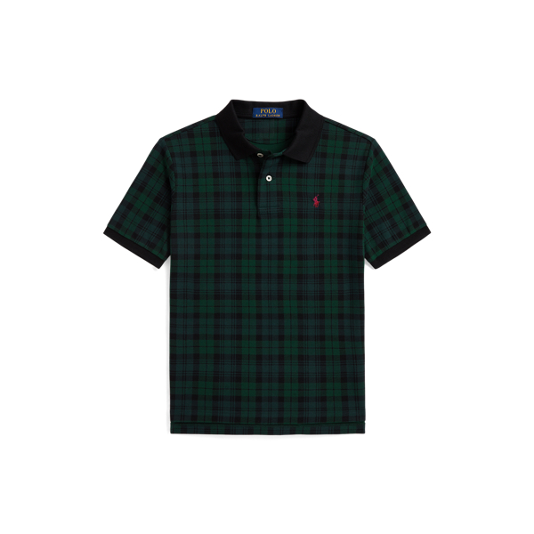 Polo in piqu&eacute; di cotone scozzese