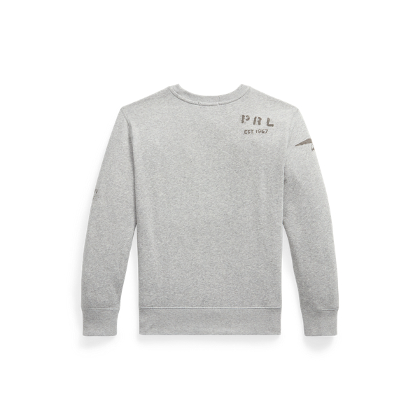 Motorcycle-Print Fleece Sweatshirt