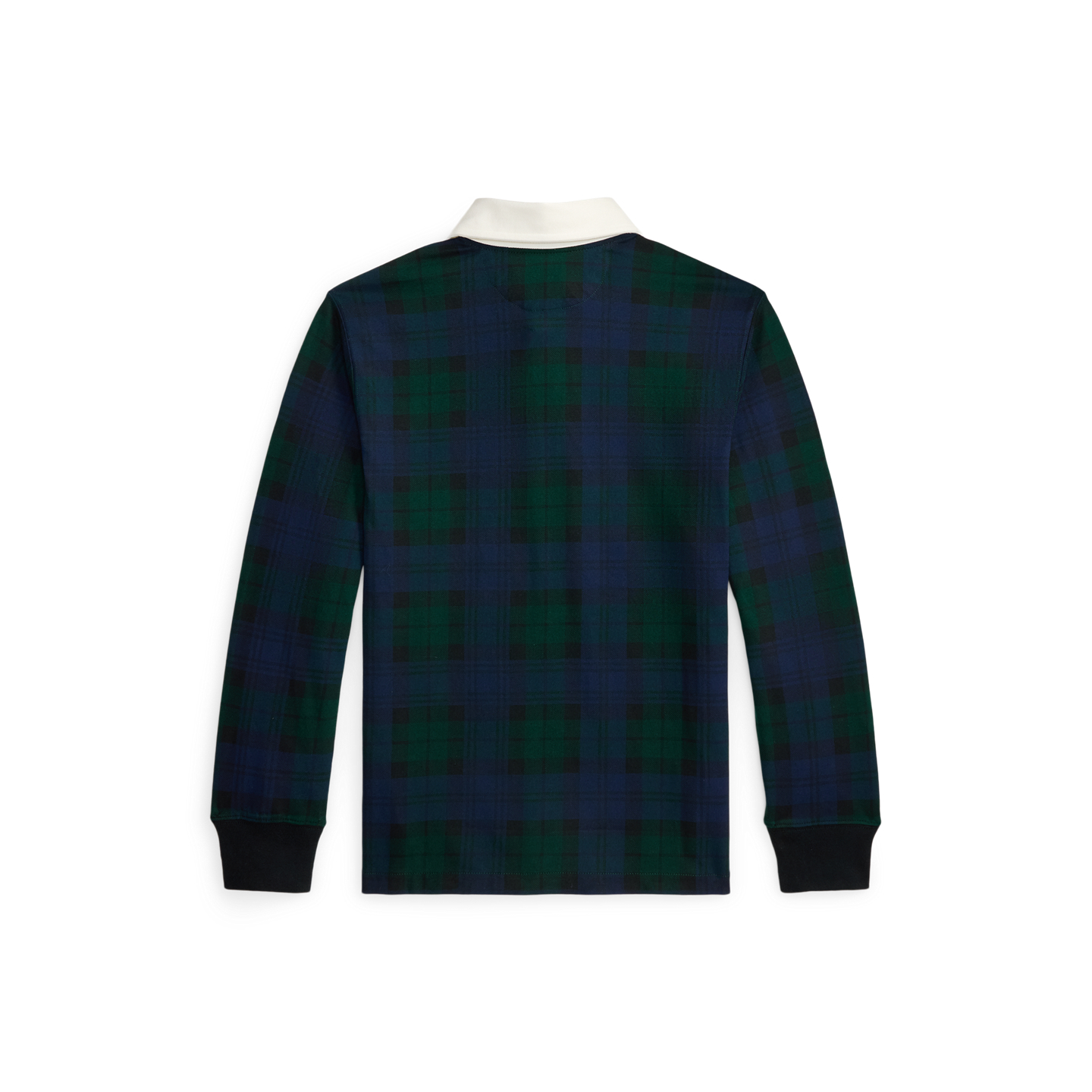 Детская рубашка Ralph Lauren Double-Pony Plaid Cotton Rugby, цвет: Blackwatch Tartan — фото 1