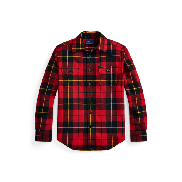Plaid Cotton Flannel Workshirt