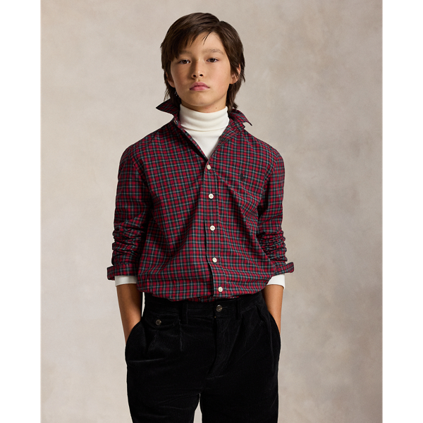 Chemise &eacute;cossaise popeline de coton