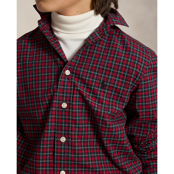 Chemise &eacute;cossaise popeline de coton