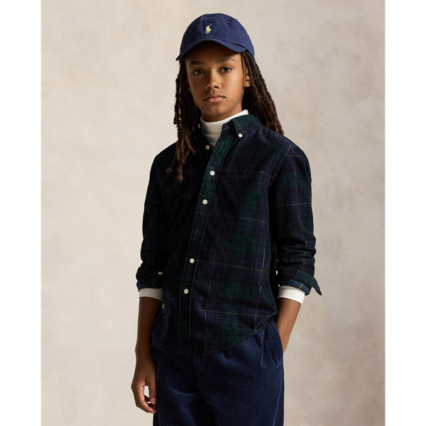 Plaid Cotton Corduroy Shirt