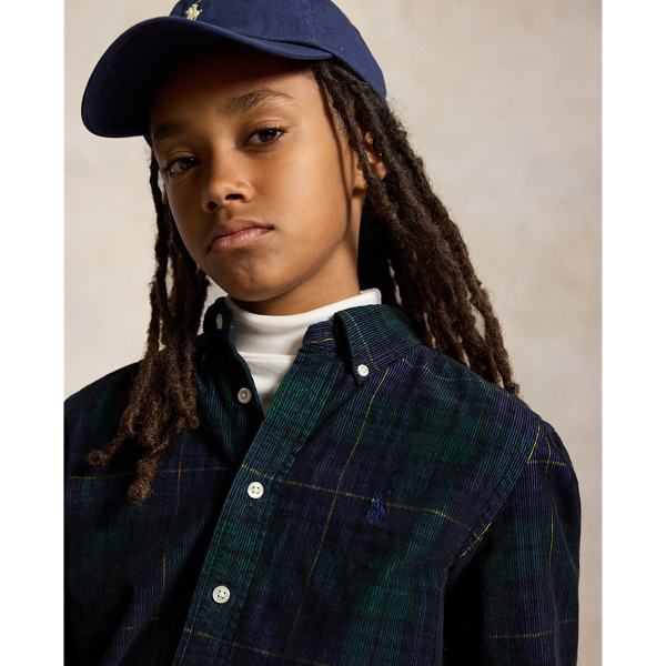 Plaid Cotton Corduroy Shirt