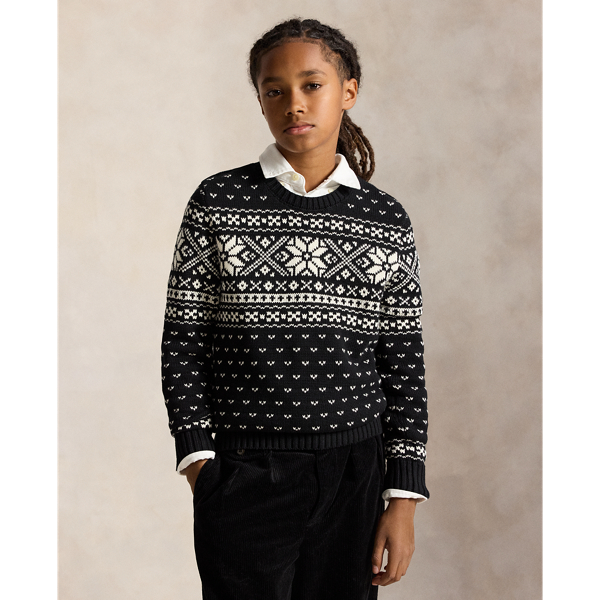 Pull motif flocon de neige en coton