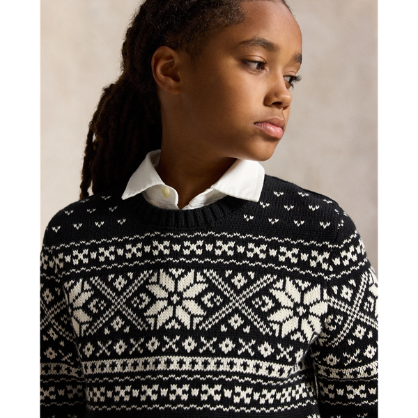 Pull motif flocon de neige en coton