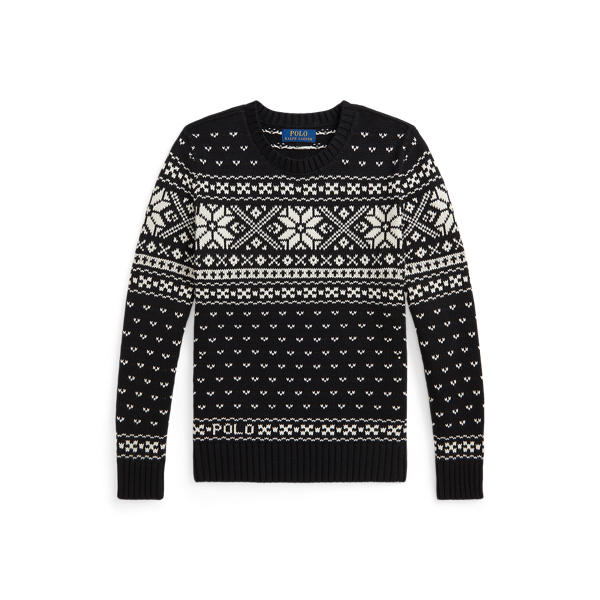 Pull motif flocon de neige en coton