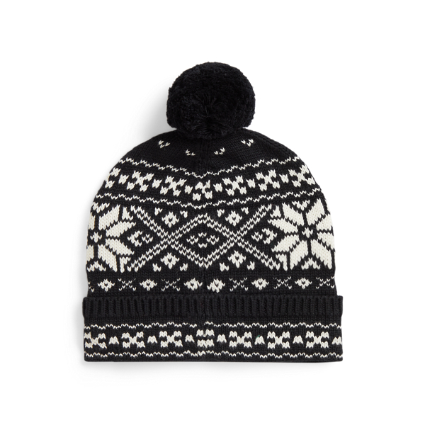 Fair Isle Logo Cotton Pom-Pom Hat