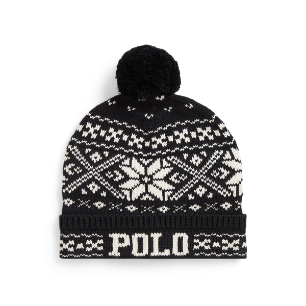 Fair Isle Logo Cotton Pom-Pom Hat