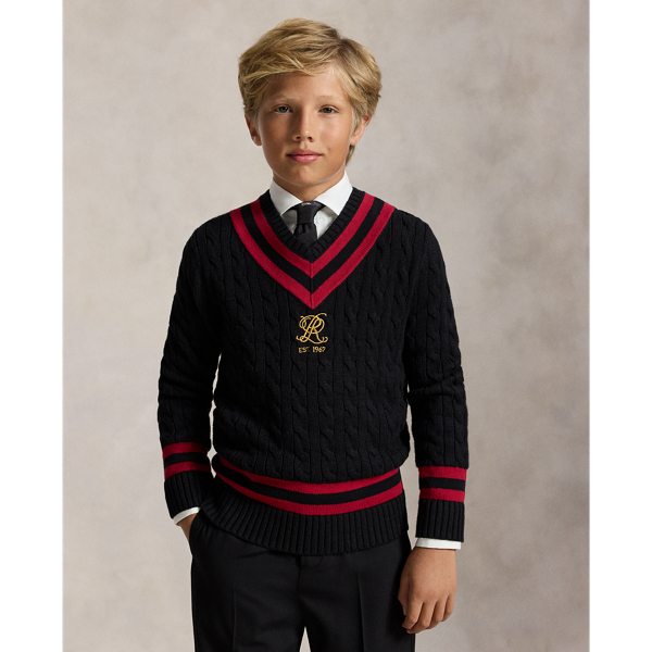 Embroidered Cotton Cricket Jumper