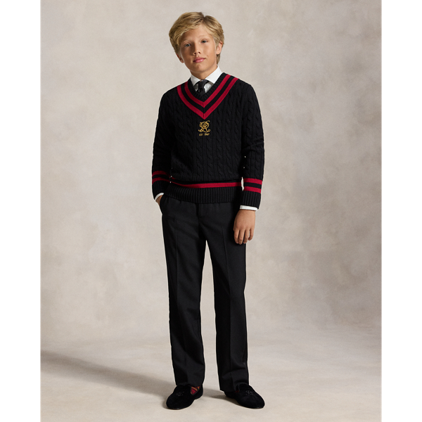 Embroidered Cotton Cricket Jumper