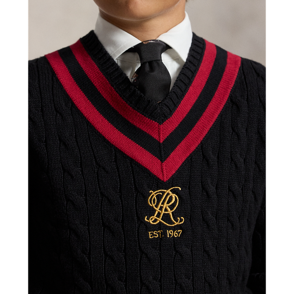 Embroidered Cotton Cricket Jumper