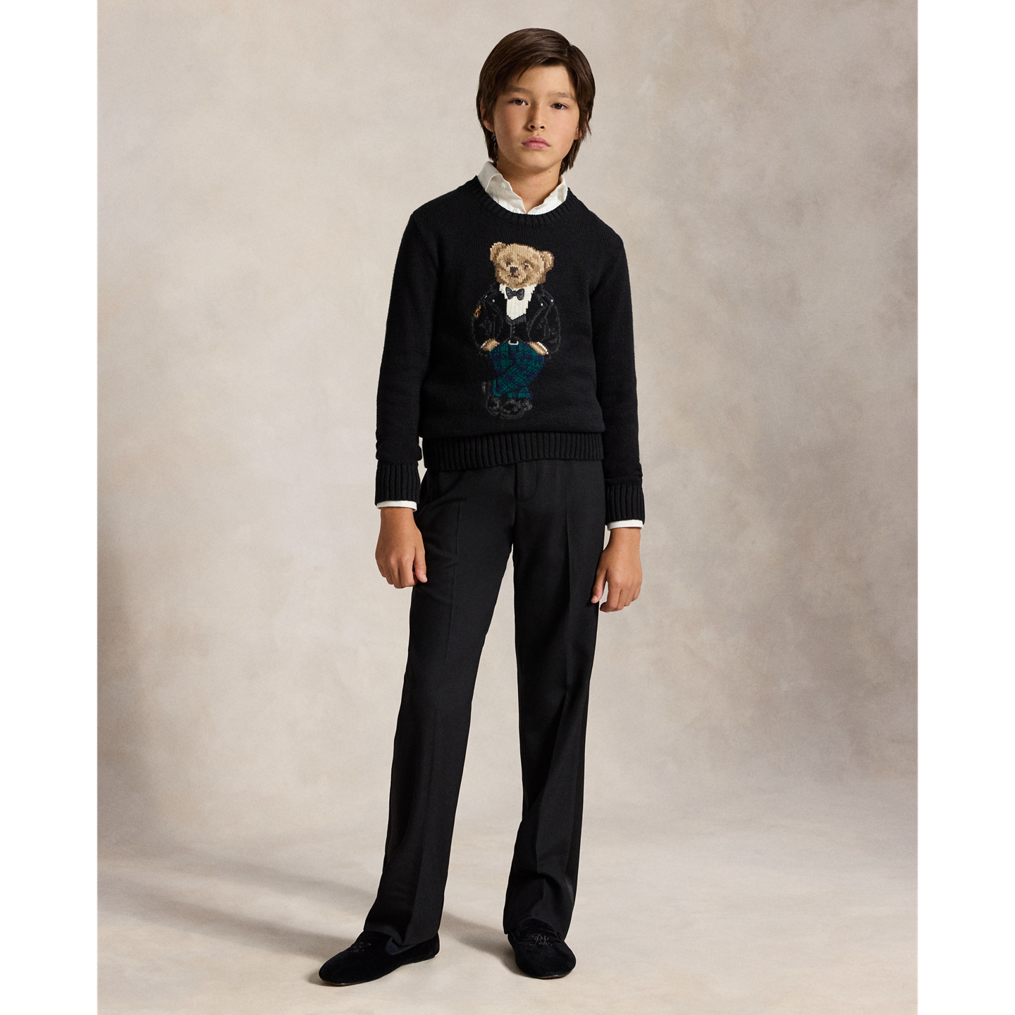Детский свитер Ralph Lauren Polo Bear, цвет: Чёрный — фото 2