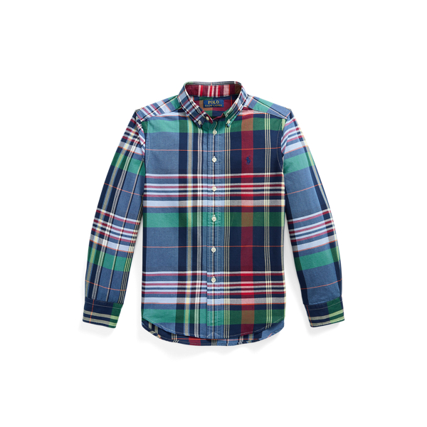 Chemise &eacute;cossaise en coton Oxford