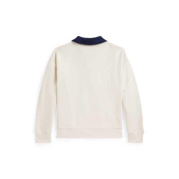 Warm Cream Big Fit Fleece Collared Sweatshirt Boys 6-14 Years 2