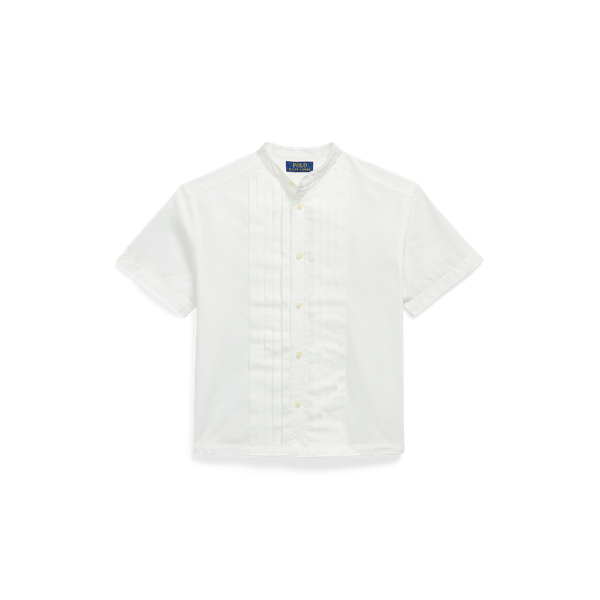 Big Fit Pleated Cotton Poplin Shirt