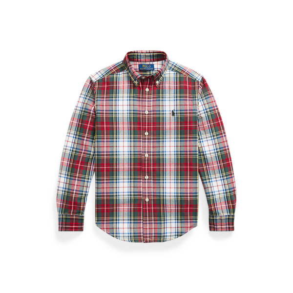 Plaid Brushed Cotton Oxford Shirt