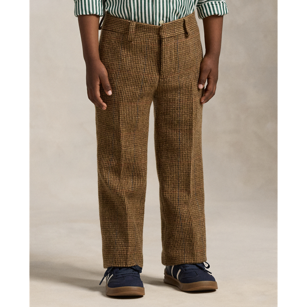 Glen Plaid Wool Tweed Trouser