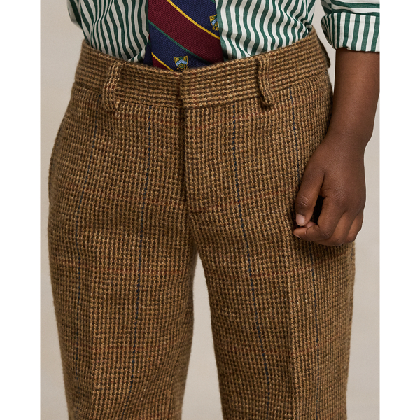 Glen Plaid Wool Tweed Trouser