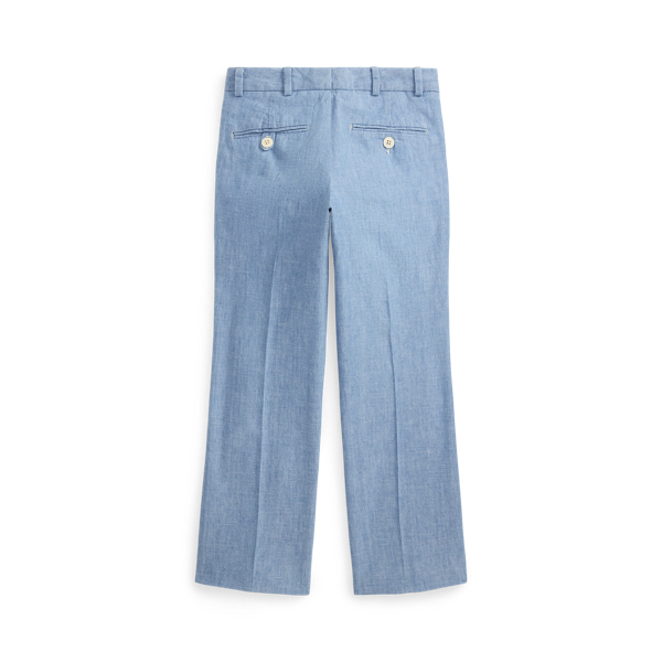 Indigo Chambray Cotton Chambray Suit Trouser Boys 2-7 2