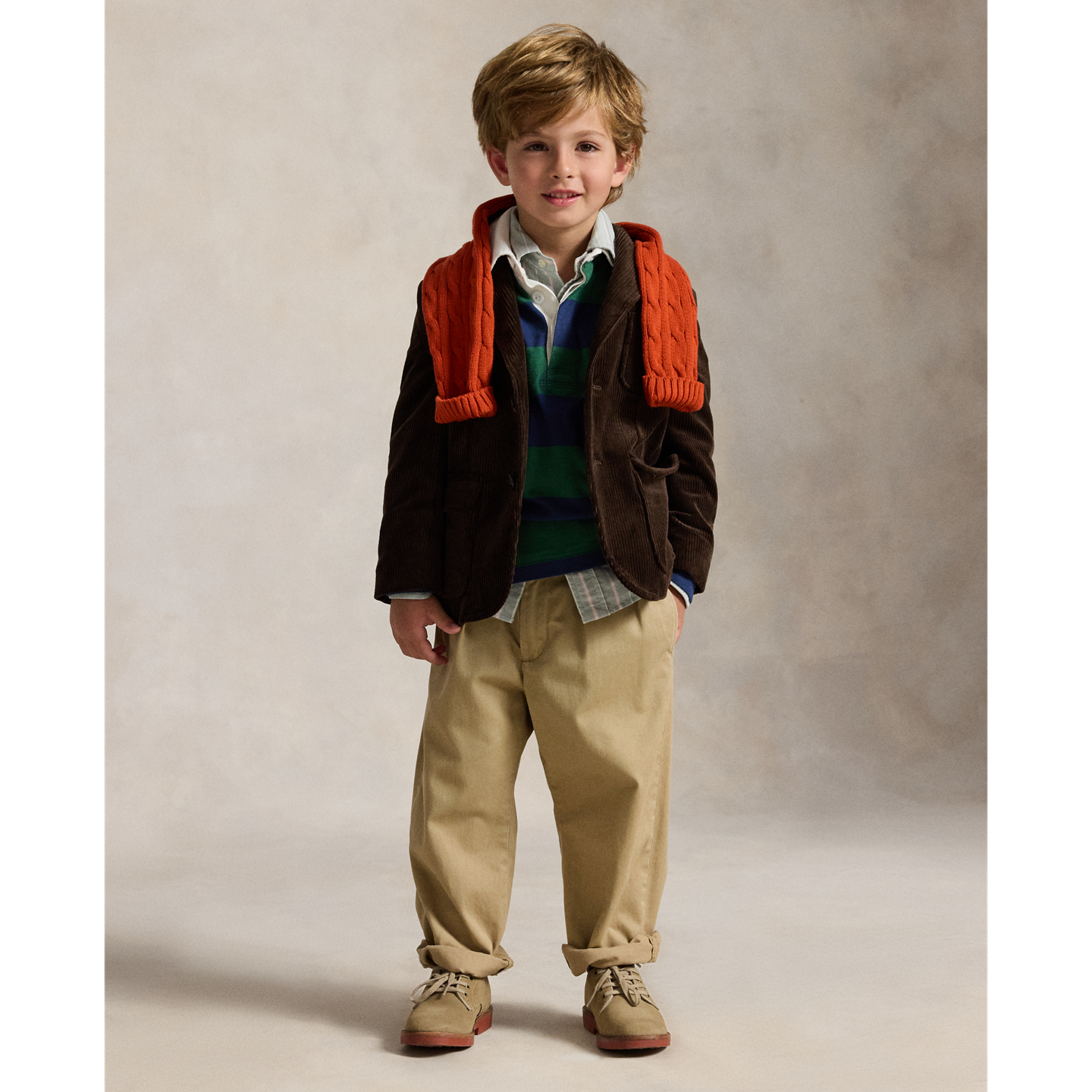 Детский пиджак Ralph Lauren Polo Cotton Corduroy Sport Coat, цвет: Шоколадный коричневый — фото 2