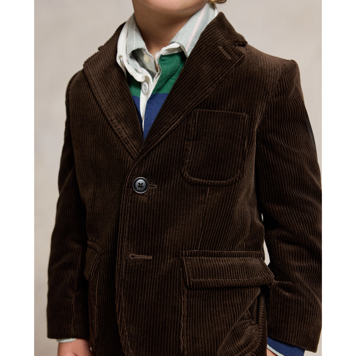 Детский пиджак Ralph Lauren Polo Cotton Corduroy Sport Coat, цвет: Шоколадный коричневый — фото 3