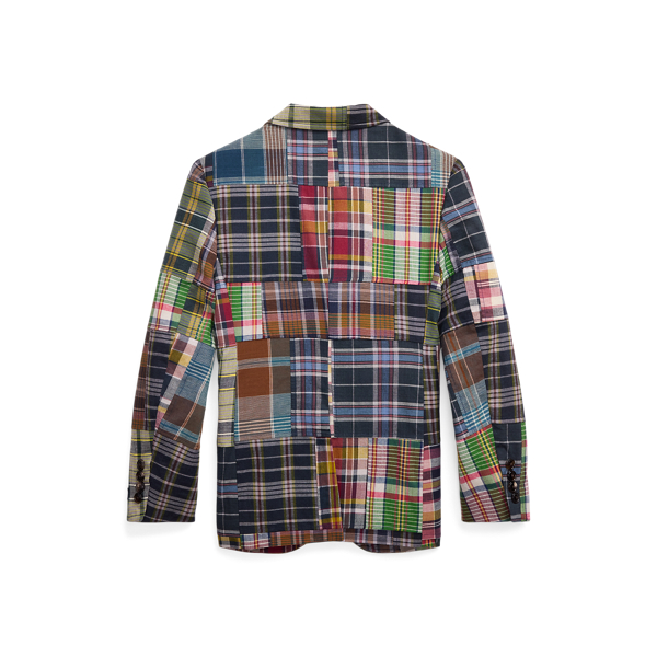Patchwork Plaid Cotton Sport Coat