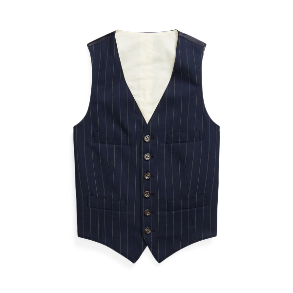 Gilet habill&eacute; &agrave; rayures coton et soie