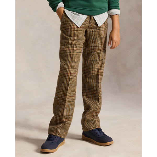Pantalon prince-de-galles tweed de laine