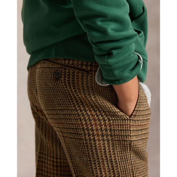 Pantalon prince-de-galles tweed de laine
