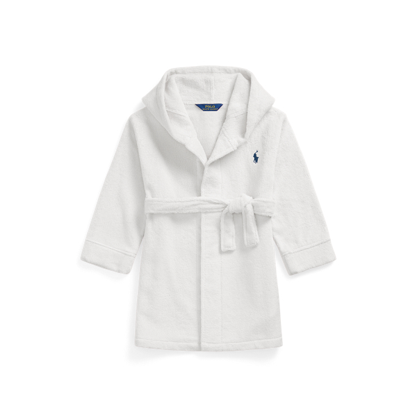 White Cotton Terry Hooded Robe Boys 1.5-6 Years 1