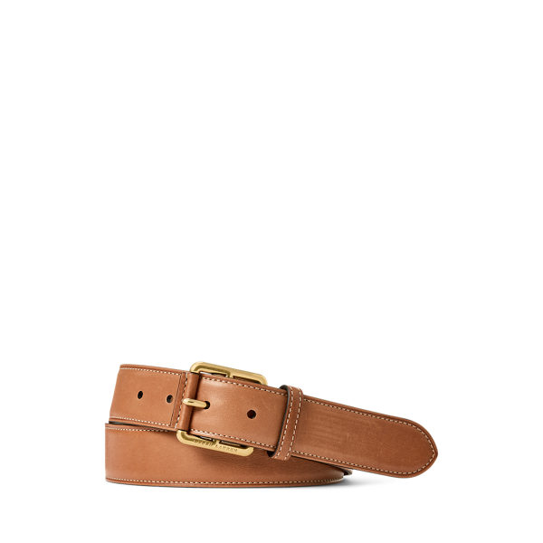 Gold Calfskin Roller-Buckle Belt Purple Label 1