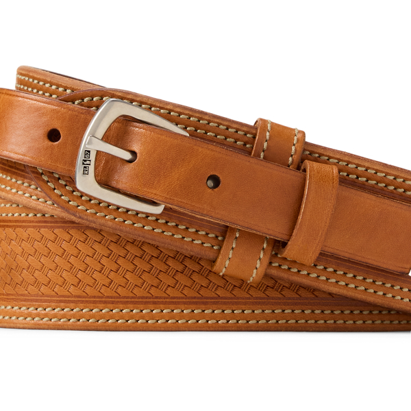 小物 Polo Ralph Lauren Western Leather Belt Western Vachetta Leather Belt