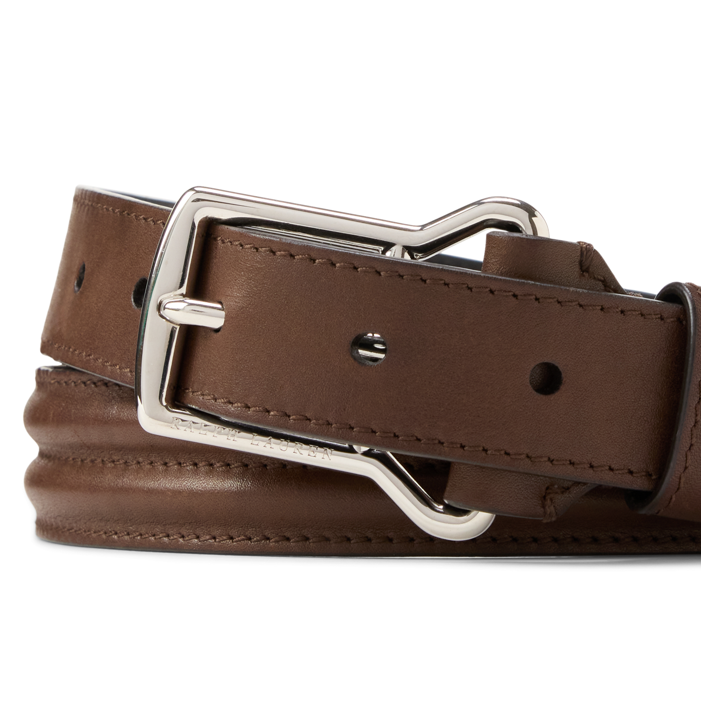 Мужской ремень Ralph Lauren Channel-Quilted Calfskin, цвет: Светло-коричневый — фото 1