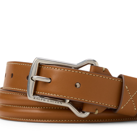 Мужской ремень Ralph Lauren Channel-Quilted Calfskin, цвет: Золотой