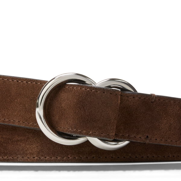 Calf-Suede O-Ring Belt