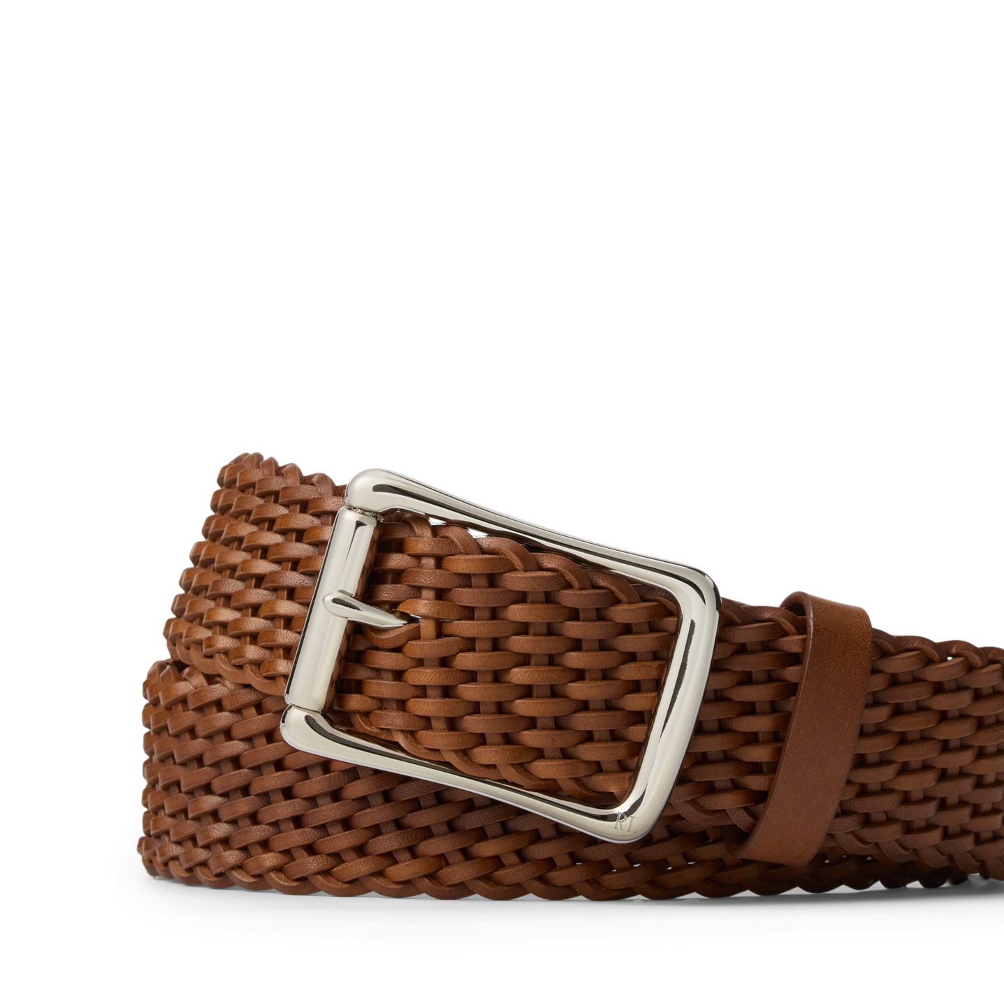 Мужской ремень Ralph Lauren Braided Leather Belt, цвет: Медовый коричневый — фото 1