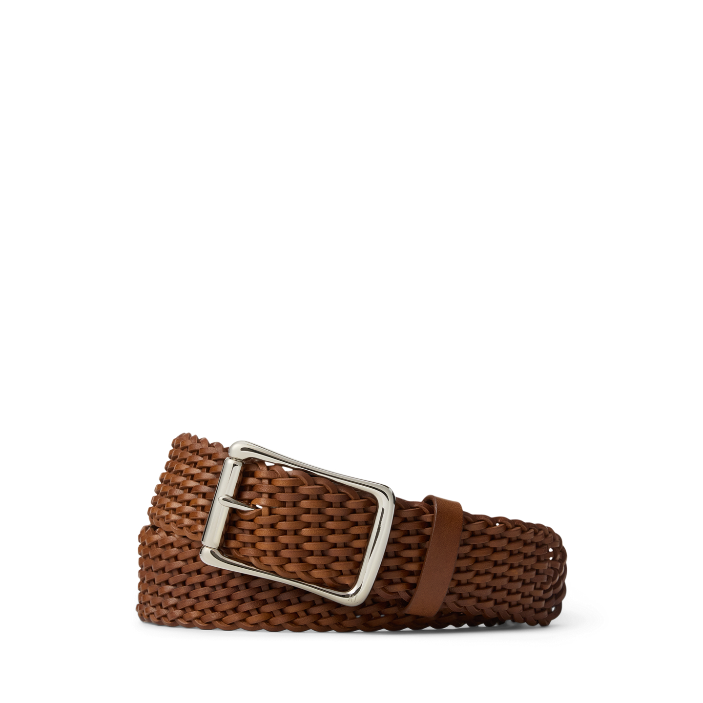 Мужской ремень Ralph Lauren Braided Leather Belt, цвет: Медовый коричневый — фото 2