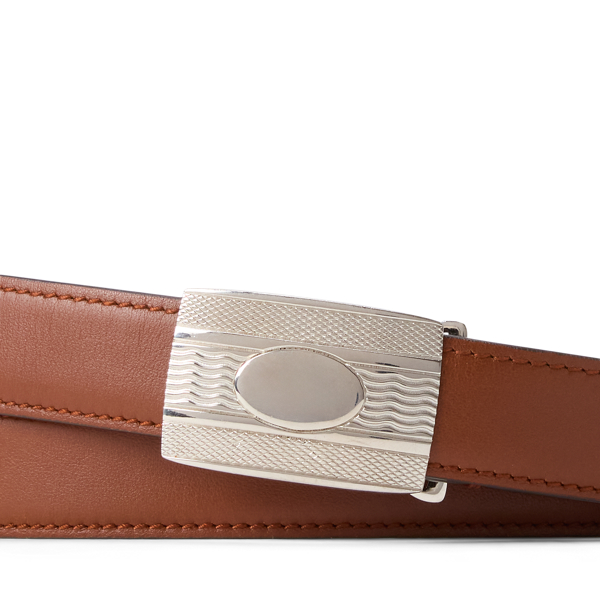 Sterling Silver-Buckled Calfskin Belt